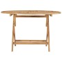 Mesa plegable de jardín de madera maciza de teca Ø 120 cm de vidaXL, Mesas de jardín - Ref: Foro24-49436, Precio: 262,69 €, D...