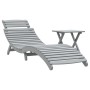 Lounger with solid gray acacia wood table by vidaXL, Loungers - Ref: Foro24-363280, Price: 115,91 €, Discount: %