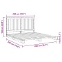 Gray pine wood bed frame with headboard 200x200cm by vidaXL, Beds and slatted bases - Ref: Foro24-3281549, Price: 243,99 €, D...