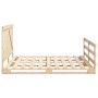 Bed frame with solid pine wood headboard 200x200cm by vidaXL, Beds and slatted bases - Ref: Foro24-3281561, Price: 253,99 €, ...