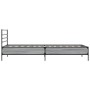 Estructura cama madera ingeniería metal gris Sonoma 90x190 cm de vidaXL, Camas y somieres - Ref: Foro24-845630, Precio: 101,2...