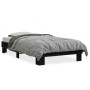 Estructura de cama madera ingeniería y metal negro 100x200 cm de vidaXL, Camas y somieres - Ref: Foro24-845867, Precio: 90,62...