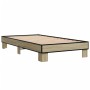 Estructura cama madera ingeniería metal roble Sonoma 90x200 cm de vidaXL, Camas y somieres - Ref: Foro24-845873, Precio: 86,1...