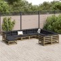 Set Gartensofas 10 Stück mit Kissen aus imprägniertem Kiefernholz von vidaXL, Gartensets - Ref: Foro24-3299643, Preis: 1,00 €...