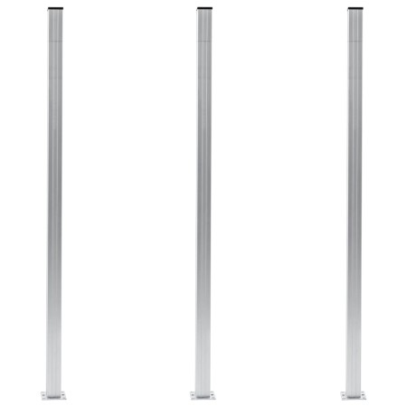 Postes de valla 3 unidades aluminio 185 cm de vidaXL, Postes de cerca - Ref: Foro24-49077, Precio: 142,28 €, Descuento: %