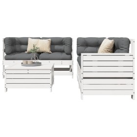 5-piece garden sofa set made of solid white pine wood by vidaXL, Garden sets - Ref: Foro24-3250813, Price: 389,99 €, Discount: %