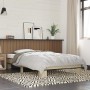 Sonoma oak metal engineered wood bed frame 75x190 cm by vidaXL, Beds and slatted bases - Ref: Foro24-845878, Price: 82,04 €, ...