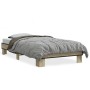 Estructura cama madera ingeniería metal roble Sonoma 75x190 cm de vidaXL, Camas y somieres - Ref: Foro24-845878, Precio: 82,0...