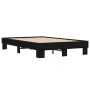 Estructura de cama madera de ingeniería y metal negro 135x190cm de vidaXL, Camas y somieres - Ref: Foro24-845892, Precio: 106...