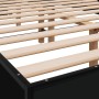 Estructura de cama madera de ingeniería y metal negro 135x190cm de vidaXL, Camas y somieres - Ref: Foro24-845892, Precio: 106...