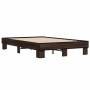 Bettgestell aus Holzwerkstoff, Eiche, braunes Metall, 140 x 190 cm von vidaXL, Betten und Lattenroste - Ref: Foro24-845901, P...