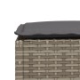 Garden stool and gray synthetic rattan cushion 63.5x56x32 cm by vidaXL, Outdoor ottomans - Ref: Foro24-365912, Price: 66,57 €...