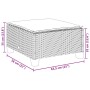 Gartenhocker und Kissen synthetisches Rattan grau 63,5x56x32 cm von vidaXL, Hocker für den Außenbereich - Ref: Foro24-365912,...