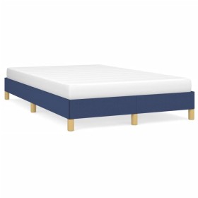 Blue fabric bed frame 120x190 cm by vidaXL, Beds and slatted bases - Ref: Foro24-3269618, Price: 96,27 €, Discount: %