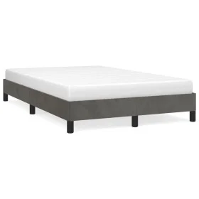 Estructura de cama terciopelo gris oscuro 120x190 cm de vidaXL, Camas y somieres - Ref: Foro24-3269626, Precio: 100,89 €, Des...