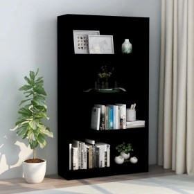 4-stöckiges Regal aus schwarzem Sperrholz 80x24x142 cm von vidaXL, Bücherregale und Regale - Ref: Foro24-800910, Preis: 64,58...