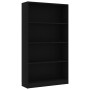 4-stöckiges Regal aus schwarzem Sperrholz 80x24x142 cm von vidaXL, Bücherregale und Regale - Ref: Foro24-800910, Preis: 64,99...