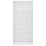 Estantería de 5 niveles madera contrachapada blanca 80x24x175cm de vidaXL, Librerías y estanterías - Ref: Foro24-800918, Prec...