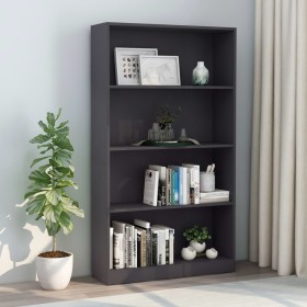 4-tier gray plywood shelving unit 80x24x142cm by vidaXL, Bookcases and shelves - Ref: Foro24-800911, Price: 72,29 €, Discount: %