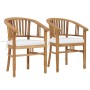 Garden chairs with cushions 2 units solid teak wood by vidaXL, Garden chairs - Ref: Foro24-49430, Price: 327,81 €, Discount: %