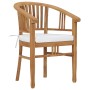 Garden chairs with cushions 2 units solid teak wood by vidaXL, Garden chairs - Ref: Foro24-49430, Price: 327,81 €, Discount: %