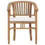 Garden chairs with cushions 2 units solid teak wood by vidaXL, Garden chairs - Ref: Foro24-49430, Price: 327,81 €, Discount: %