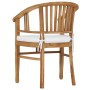 Garden chairs with cushions 2 units solid teak wood by vidaXL, Garden chairs - Ref: Foro24-49430, Price: 327,81 €, Discount: %