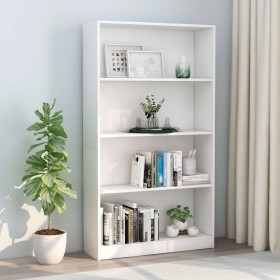 4-tier white plywood shelf 80x24x142cm by vidaXL, Bookcases and shelves - Ref: Foro24-800909, Price: 70,34 €, Discount: %