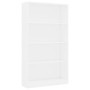 Estantería de 4 niveles madera contrachapada blanca 80x24x142cm de vidaXL, Librerías y estanterías - Ref: Foro24-800909, Prec...