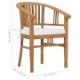 Garden chairs with cushions 2 units solid teak wood by vidaXL, Garden chairs - Ref: Foro24-49430, Price: 327,81 €, Discount: %