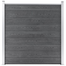 Valla de jardín de WPC gris 180x186 cm de vidaXL, Paneles de vallas - Ref: Foro24-49067, Precio: 310,23 €, Descuento: %