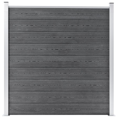 Valla de jardín de WPC gris 180x186 cm de vidaXL, Paneles de vallas - Ref: Foro24-49067, Precio: 331,20 €, Descuento: %