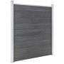 Valla de jardín de WPC gris 180x186 cm de vidaXL, Paneles de vallas - Ref: Foro24-49067, Precio: 331,20 €, Descuento: %