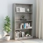 4-tier concrete gray plywood shelf 80x24x142cm by vidaXL, Bookcases and shelves - Ref: Foro24-800913, Price: 57,40 €, Discoun...