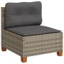 Garden sofa without armrests with gray PE rattan cushions by vidaXL, Outdoor sofas - Ref: Foro24-365906, Price: 95,54 €, Disc...