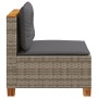 Garden sofa without armrests with gray PE rattan cushions by vidaXL, Outdoor sofas - Ref: Foro24-365906, Price: 95,54 €, Disc...