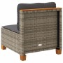 Garden sofa without armrests with gray PE rattan cushions by vidaXL, Outdoor sofas - Ref: Foro24-365906, Price: 95,54 €, Disc...