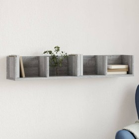 Engineered wood Sonoma gray wall shelf 99x18x16.5 cm by vidaXL, Shelves and shelves - Ref: Foro24-840453, Price: 32,99 €, Dis...