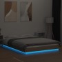 Sonoma oak wood bed frame with LED lights 140x200 cm by vidaXL, Beds and slatted bases - Ref: Foro24-3281100, Price: 200,92 €...