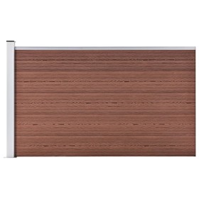 Brown WPC garden fence 175x105 cm by vidaXL, fence panels - Ref: Foro24-49074, Price: 163,17 €, Discount: %