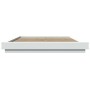 Estructura de cama madera de ingeniería blanca 150x200 cm de vidaXL, Camas y somieres - Ref: Foro24-3281182, Precio: 160,29 €...