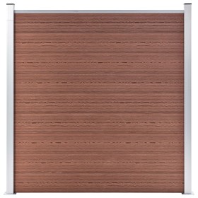 Brown WPC garden fence 180x186 cm by vidaXL, fence panels - Ref: Foro24-49066, Price: 371,18 €, Discount: %