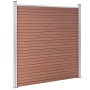 Brown WPC garden fence 180x186 cm by vidaXL, fence panels - Ref: Foro24-49066, Price: 371,18 €, Discount: %