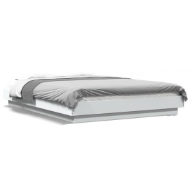 Estructura de cama madera de ingeniería blanca 140x200 cm de vidaXL, Camas y somieres - Ref: Foro24-3281189, Precio: 160,99 €...