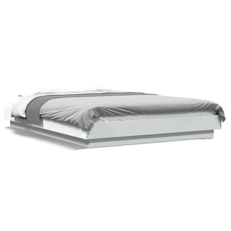 Estructura de cama madera de ingeniería blanca 120x200 cm de vidaXL, Camas y somieres - Ref: Foro24-3281196, Precio: 150,92 €...