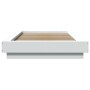 White engineered wood bed frame 90x190 cm by vidaXL, Beds and slatted bases - Ref: Foro24-3281238, Price: 132,66 €, Discount: %