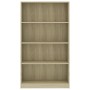 4-level oak-colored plywood bookshelf 80x24x142cm by vidaXL, Bookcases and shelves - Ref: Foro24-800912, Price: 88,73 €, Disc...