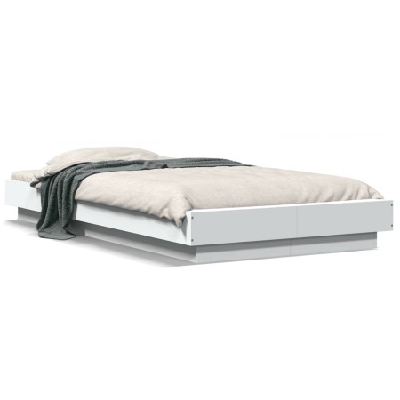 Estructura de cama madera de ingeniería blanca 90x200 cm de vidaXL, Camas y somieres - Ref: Foro24-3281210, Precio: 137,72 €,...