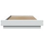 Estructura de cama madera de ingeniería blanca 90x200 cm de vidaXL, Camas y somieres - Ref: Foro24-3281210, Precio: 137,72 €,...