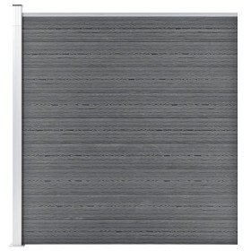 Valla de jardín de WPC gris 175x186 cm de vidaXL, Paneles de vallas - Ref: Foro24-49069, Precio: 245,99 €, Descuento: %